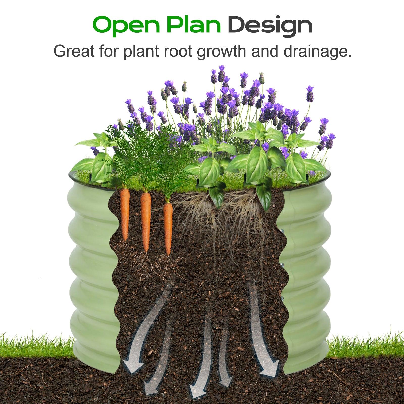 16.7_Tall_Aluzinc_Metal_Raised_Garden_Bed_24_Round_-_Outdoor_Garden_Planter_Box-8