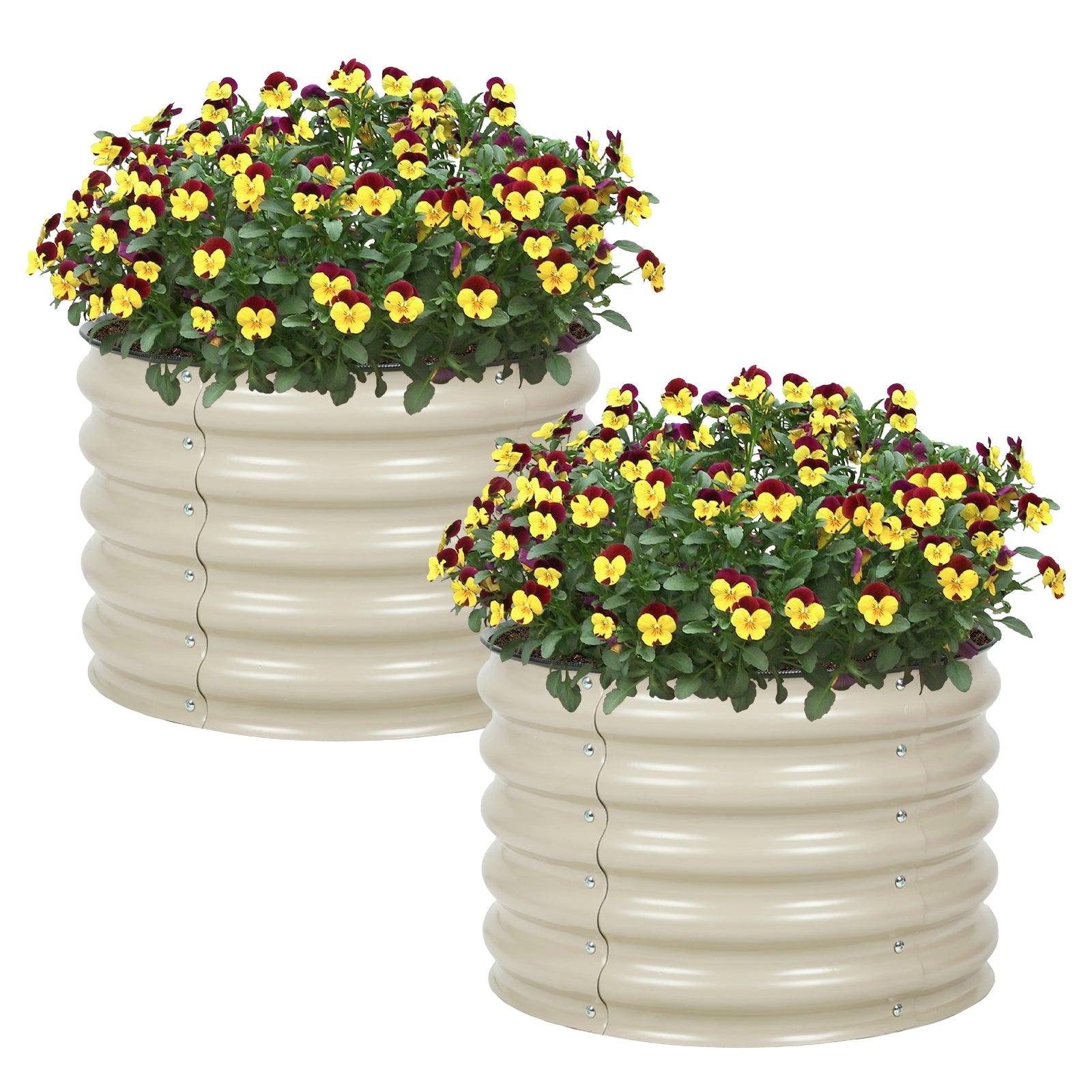 16.7_Tall_Aluzinc_Metal_Raised_Garden_Bed_24_Round_-_Outdoor_Garden_Planter_Box_-10