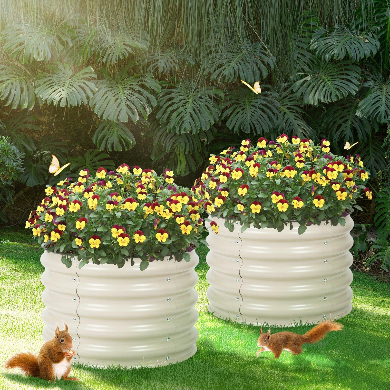 16.7_Tall_Aluzinc_Metal_Raised_Garden_Bed_24_Round_-_Outdoor_Garden_Planter_Box_-12