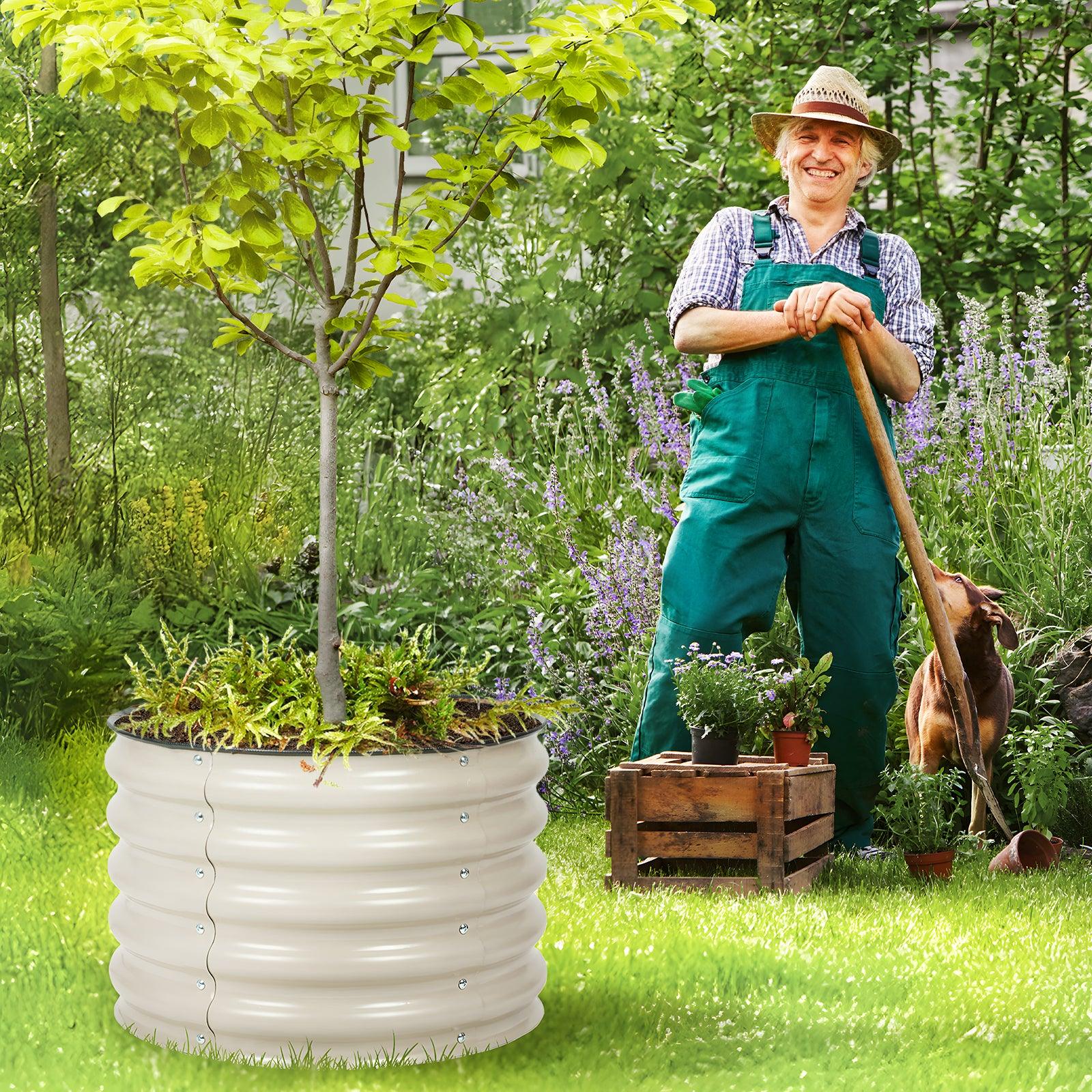 16.7_Tall_Aluzinc_Metal_Raised_Garden_Bed_24_Round_-_Outdoor_Garden_Planter_Box_-18