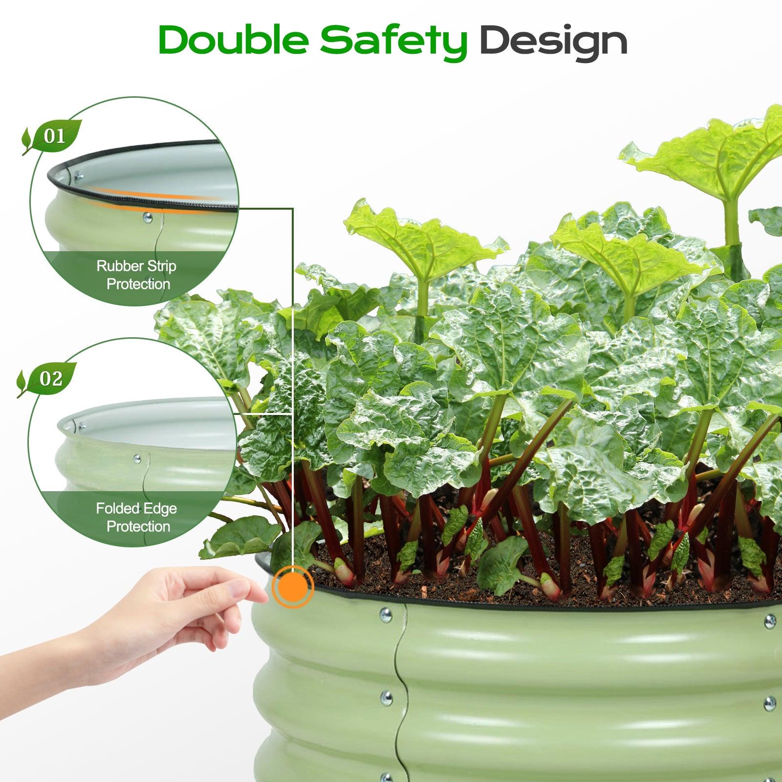 16.7_Tall_Aluzinc_Metal_Raised_Garden_Bed_24_Round_-_Outdoor_Garden_Planter_Box_-3