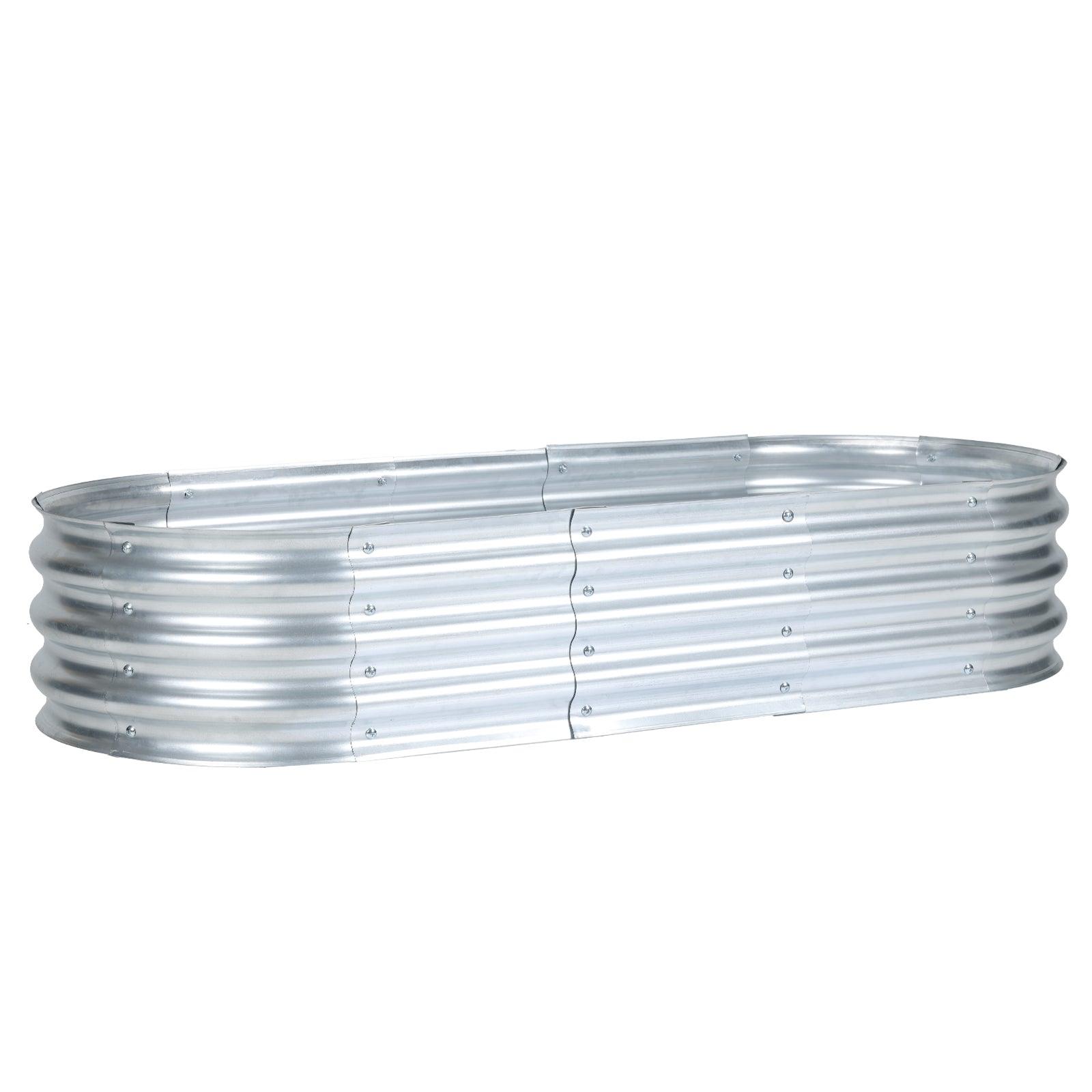 59_L_x24_W_x12_H_inch_Galvanized_Raised_Garden_Bed_Kit_Outdoor_Garden_Planter_Oval_Large_Boxes_for_Vegetables_Flowers_Herbs_-_Silver-3