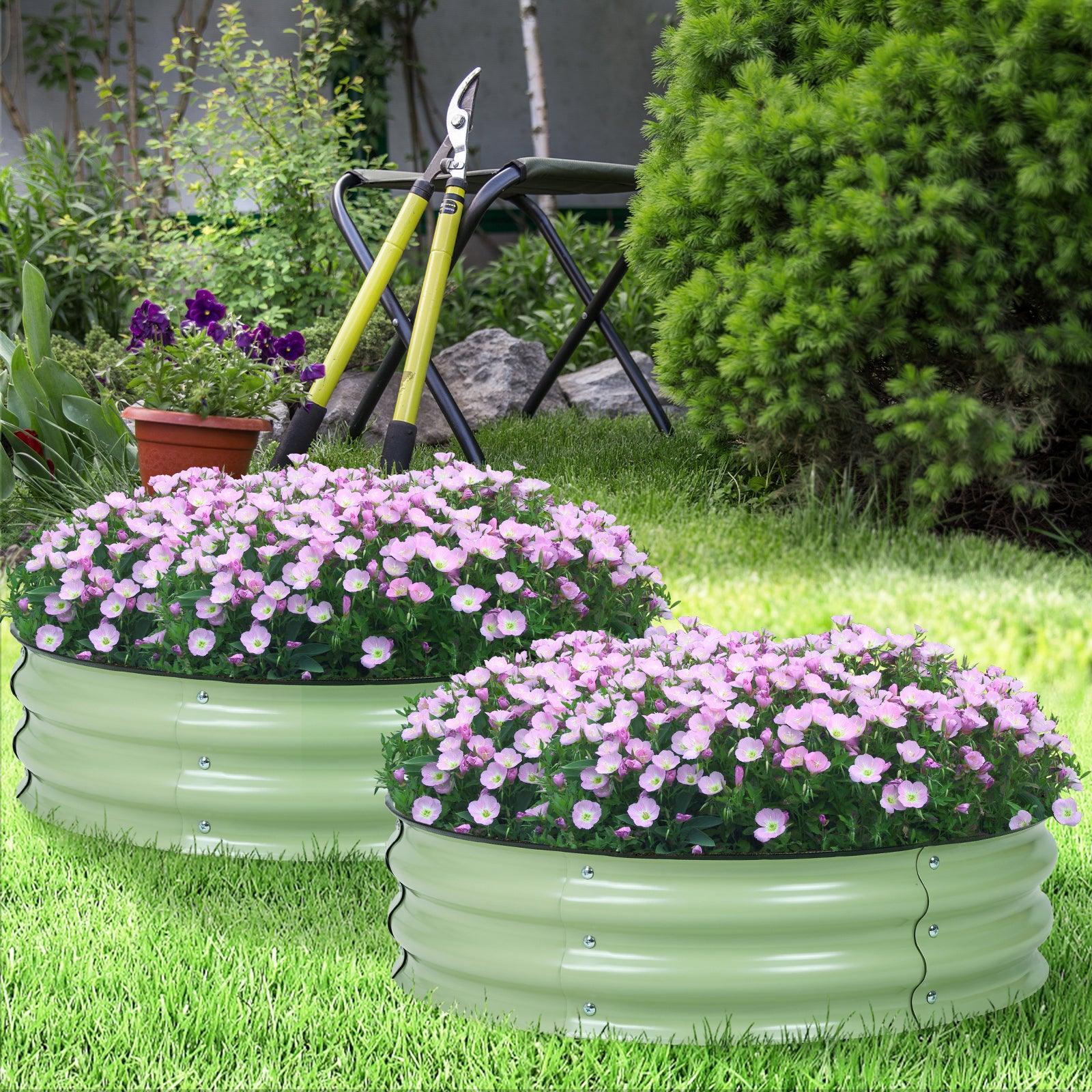 9_Tall_Raised_Garden_Bed_30_Round_-_Outdoor_Garden_Planter_Box_Set_of_2_-2