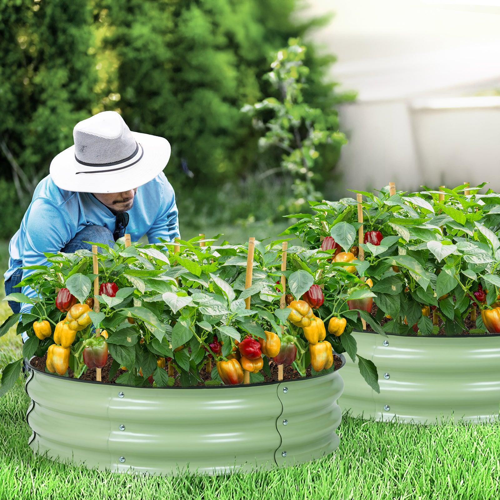 9_Tall_Raised_Garden_Bed_30_Round_-_Outdoor_Garden_Planter_Box_Set_of_2_-3